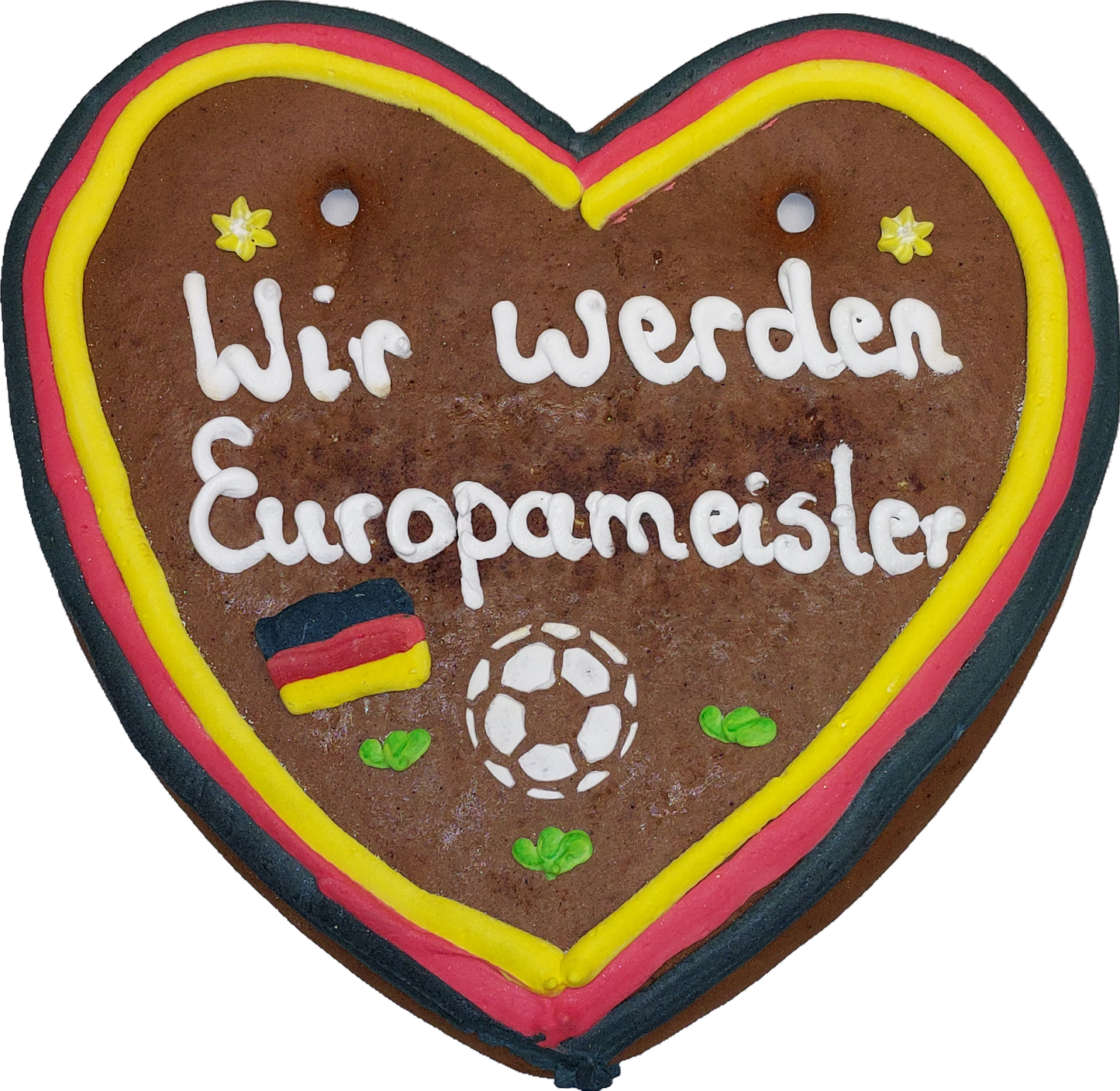 Lebkuchenherz M (24x22cm), Wir werden Europameister