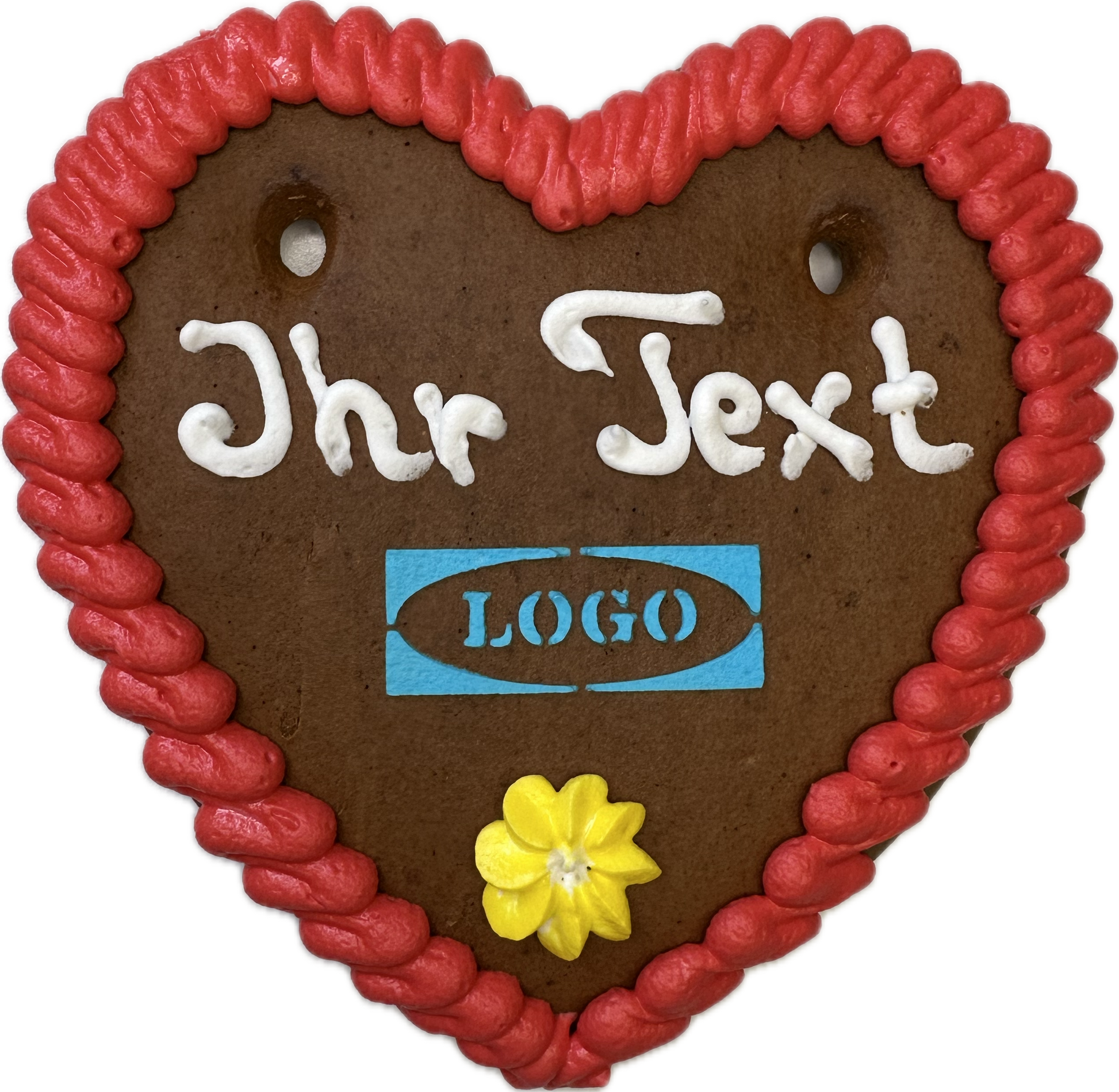 Lebkuchenherzen mit Logo-Druck